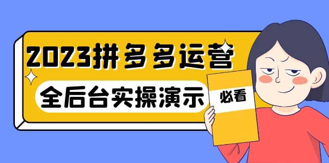 2023拼多多·运营：14节干货实战课，拒绝-口嗨，全后台实操演示-布丁源码-专业的网站源码代码分享平台!