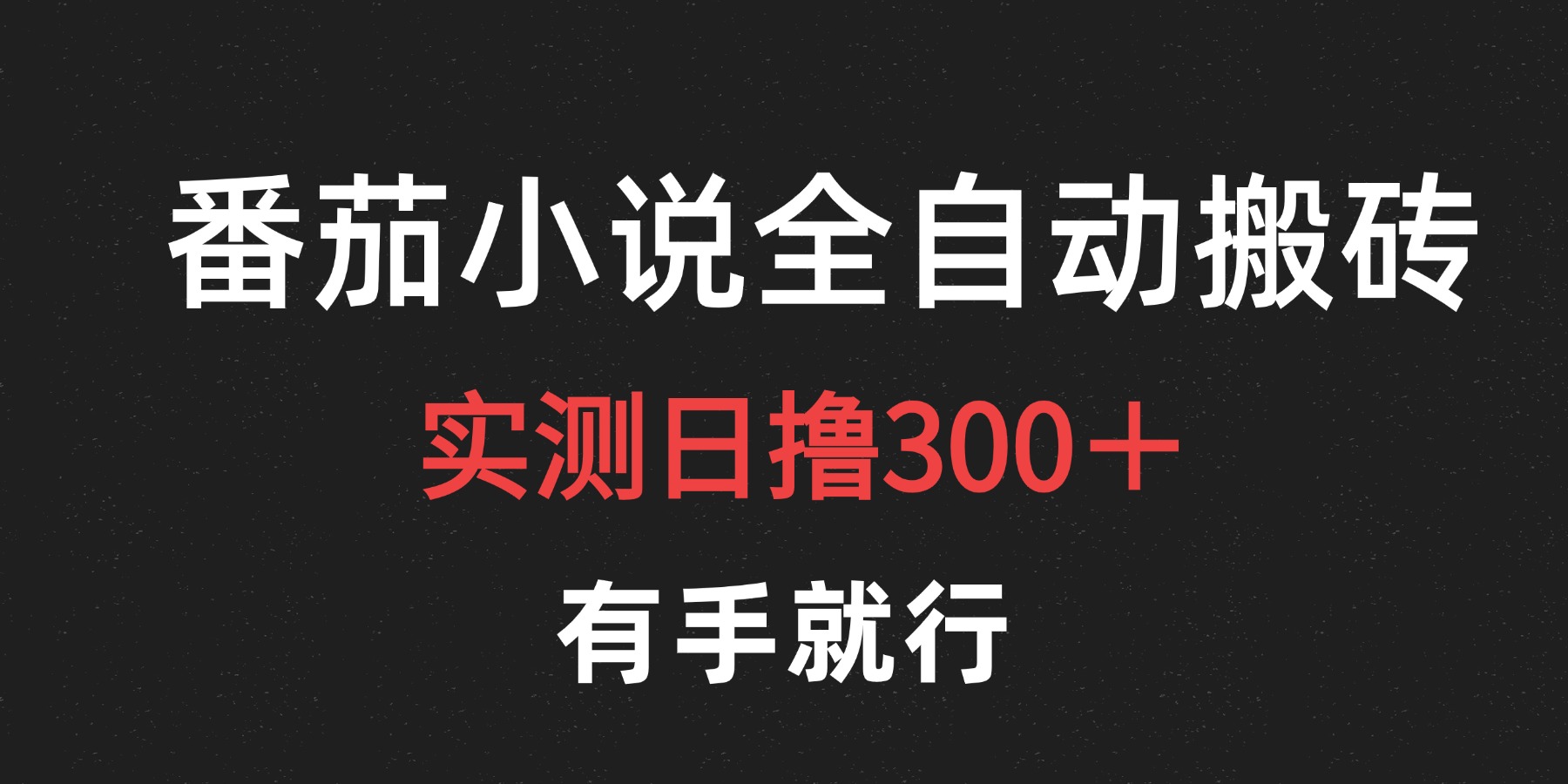 最新番茄小说挂机搬砖，日撸300＋！有手就行，可矩阵放大-布丁源码-专业的网站源码代码分享平台!