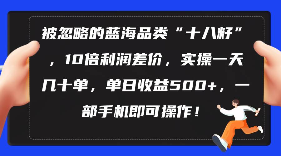 被忽略的蓝海品类“十八籽”，10倍利润差价，实操一天几十单 单日收益500+-布丁源码-专业的网站源码代码分享平台!