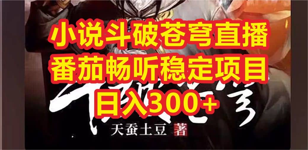 小说斗破苍穹直播，番茄畅听日入300+稳定项目-布丁源码-专业的网站源码代码分享平台!