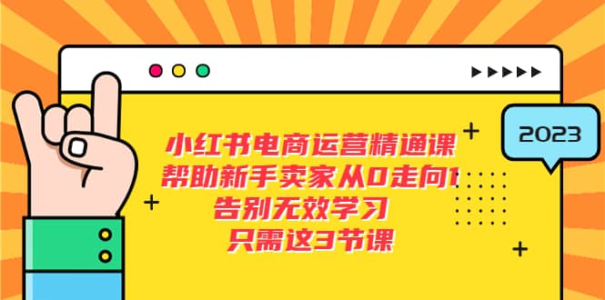 小红书电商·运营精通课，帮助新手卖家从0走向1 告别无效学习（7节视频课）-布丁源码-专业的网站源码代码分享平台!