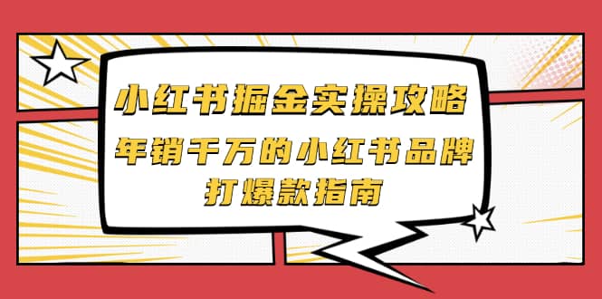 小红书掘金实操攻略，年销千万的小红书品牌打爆款指南-布丁源码-专业的网站源码代码分享平台!