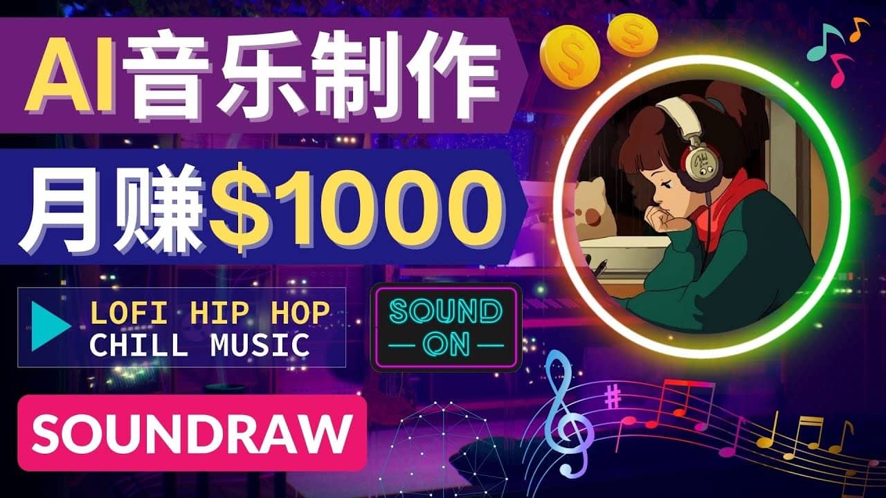无需任何音乐基础： 使用AI软件制作Lofi Hip Hop Chill Music 月赚1000美元-布丁源码-专业的网站源码代码分享平台!