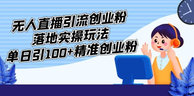 外面收费3980的无人直播引流创业粉落地实操玩法，单日引100+精准创业粉-布丁源码-专业的网站源码代码分享平台!