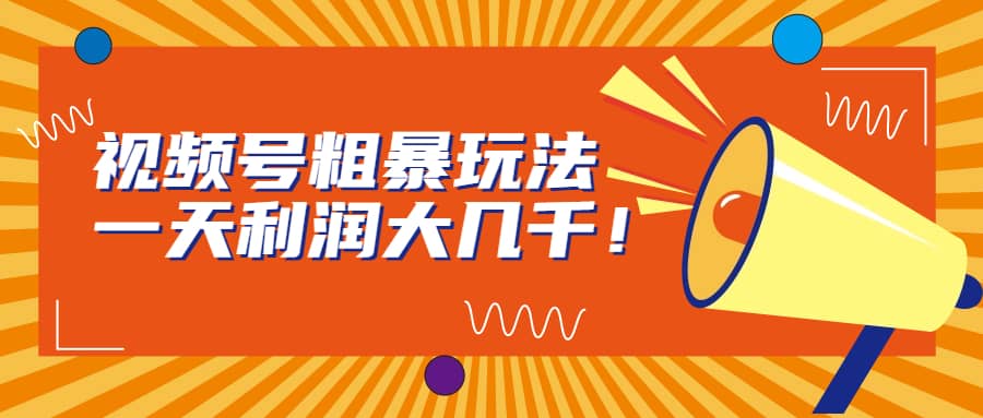 视频号粗暴玩法，一天利润大几千-布丁源码-专业的网站源码代码分享平台!