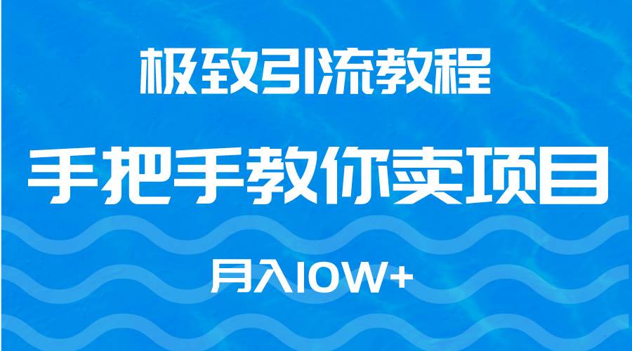 极致引流教程，手把手教你卖项目，月入10W+-布丁源码-专业的网站源码代码分享平台!