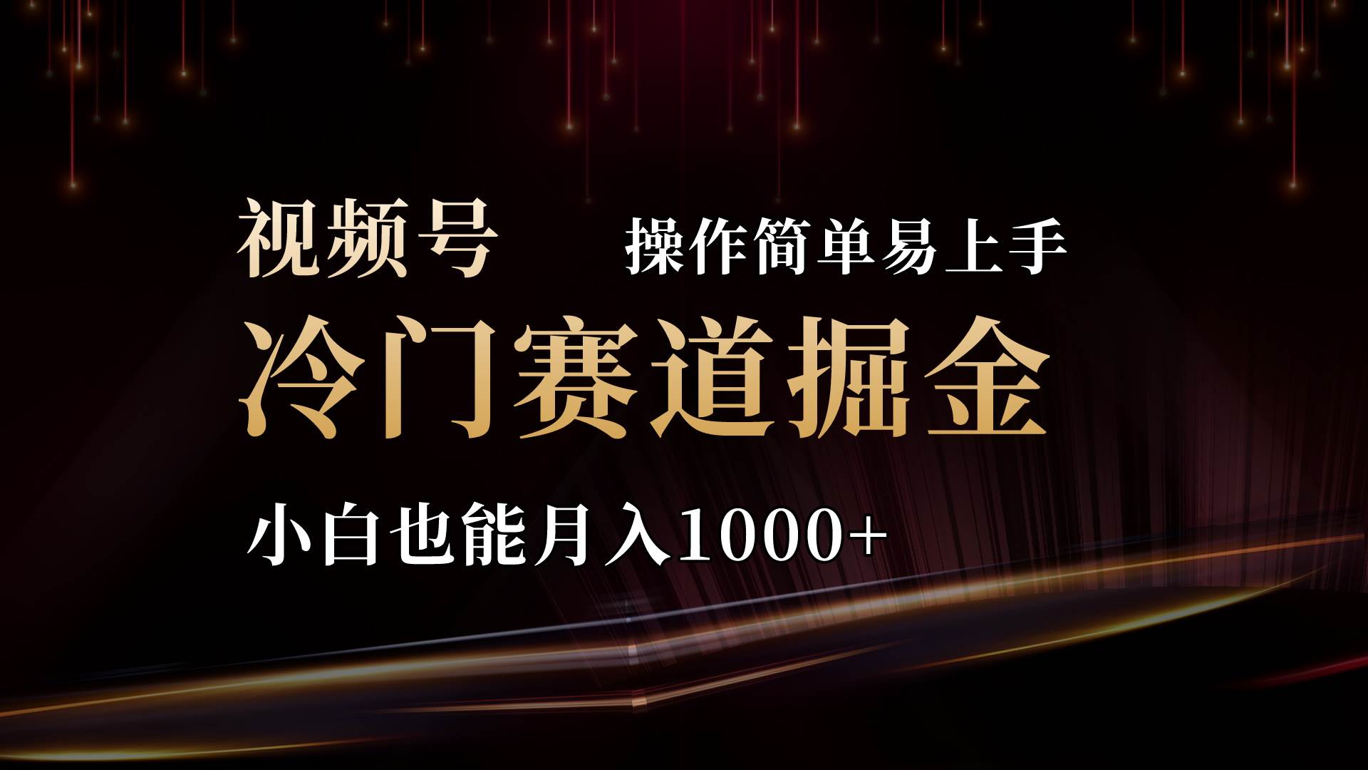 2024视频号三国冷门赛道掘金，操作简单轻松上手，小白也能月入1000+-布丁源码-专业的网站源码代码分享平台!