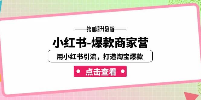 小红书-爆款商家营【第18期升级版】用小红书引流，打造淘宝爆款（16节课）-布丁源码-专业的网站源码代码分享平台!