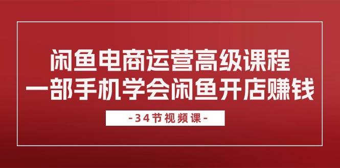 闲鱼电商运营高级课程，一部手机学会闲鱼开店赚钱（34节课）-布丁源码-专业的网站源码代码分享平台!