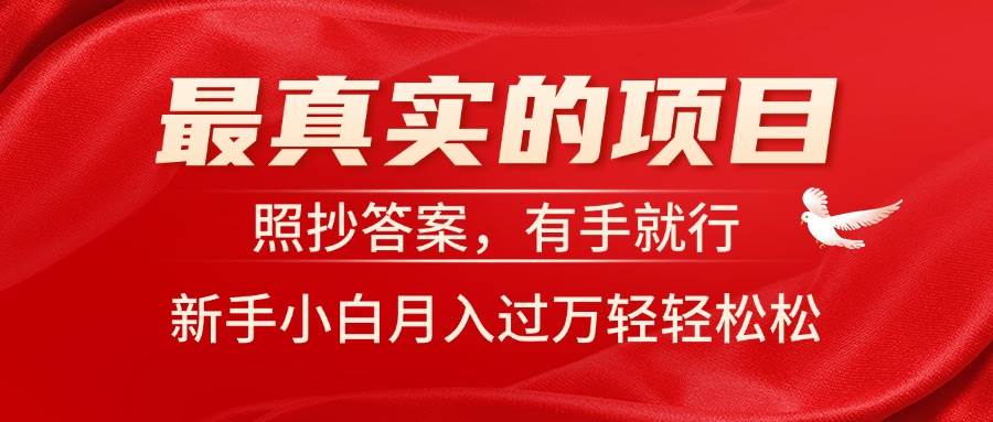 最真实的项目，照抄答案，有手就行，新手小白月入过万轻轻松松-布丁源码-专业的网站源码代码分享平台!