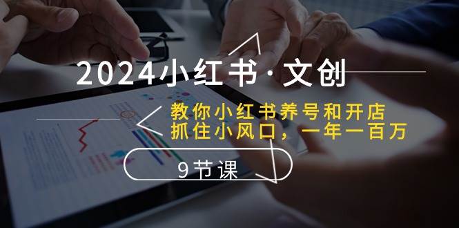 2024小红书·文创：教你小红书养号和开店、抓住小风口 一年一百万 (9节课)-布丁源码-专业的网站源码代码分享平台!