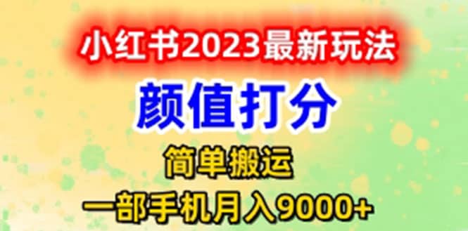 最新小红书颜值打分玩法，日入300+闭环玩法-布丁源码-专业的网站源码代码分享平台!