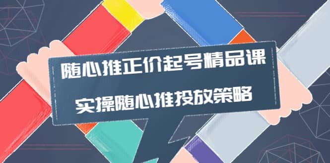 随心推正价起号精品课，实操随心推投放策略（5节课-价值298）-布丁源码-专业的网站源码代码分享平台!