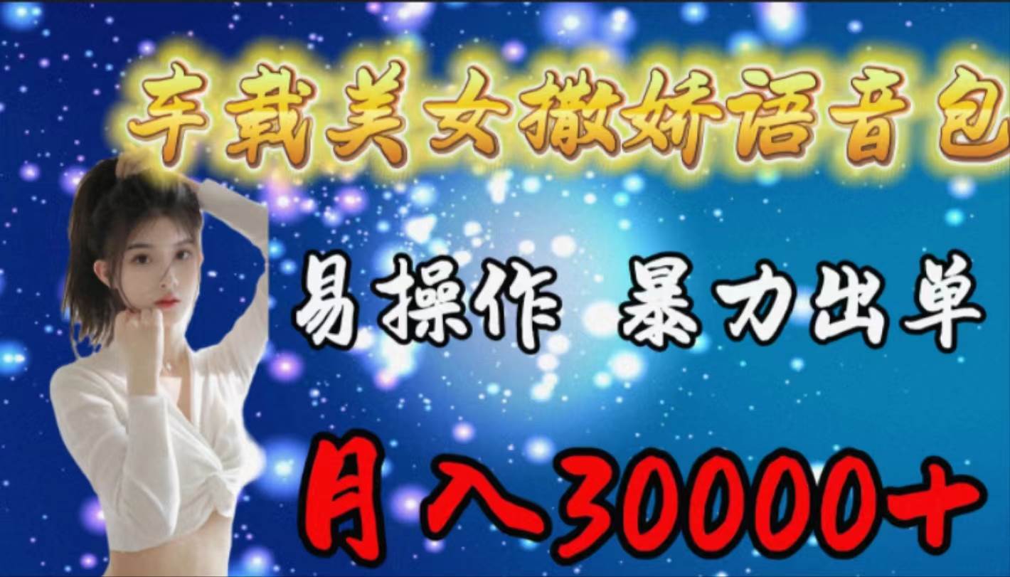 车载女生撒娇语音包，易操作，暴力出单，月入30000+-布丁源码-专业的网站源码代码分享平台!