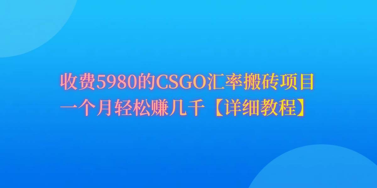CSGO装备搬砖，月综合收益率高达60%，你也可以！-布丁源码-专业的网站源码代码分享平台!