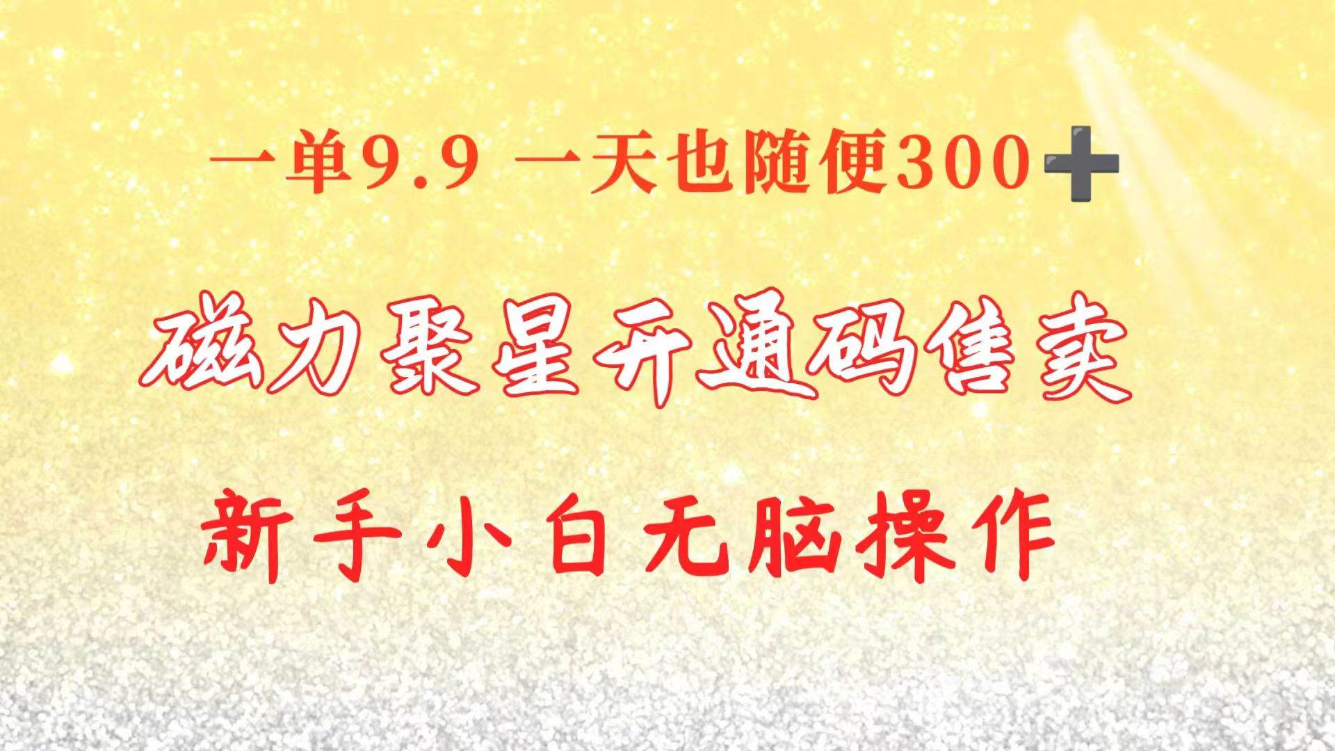 快手磁力聚星码信息差 售卖  一单卖9.9  一天也轻松300+ 新手小白无脑操作-布丁源码-专业的网站源码代码分享平台!