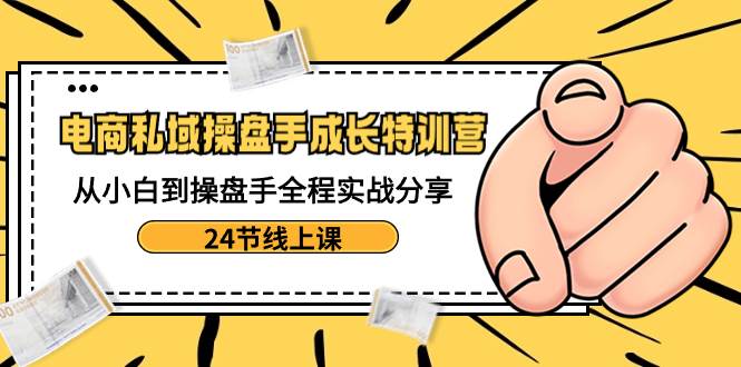 电商私域-操盘手成长特训营：从小白到操盘手全程实战分享-24节线上课-布丁源码-专业的网站源码代码分享平台!