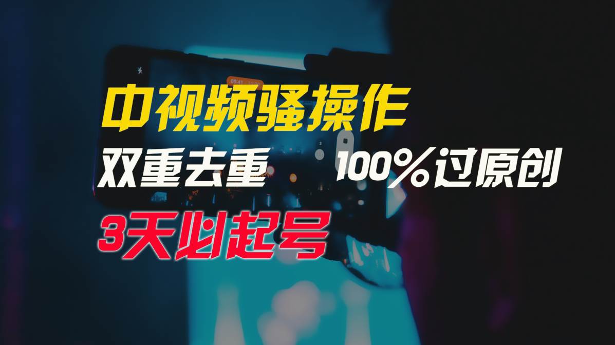 中视频骚操作，双重去重100%过原创，3天比必起号，简单无脑，月入3W+-布丁源码-专业的网站源码代码分享平台!