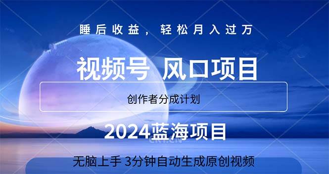 2024蓝海项目，3分钟自动生成视频，月入过万-布丁源码-专业的网站源码代码分享平台!