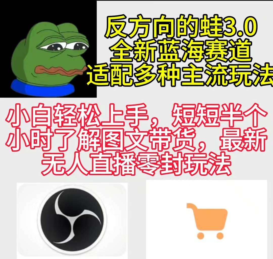 反方向的蛙3.0，图文最新玩法，变现多元化，新蓝海项目，小白轻松上手-布丁源码-专业的网站源码代码分享平台!