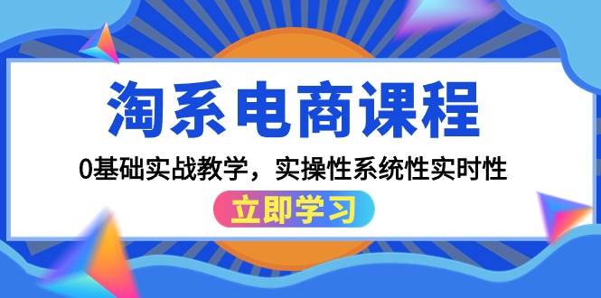 淘系电商课程，0基础实战教学，实操性系统性实时性（15节课）-布丁源码-专业的网站源码代码分享平台!