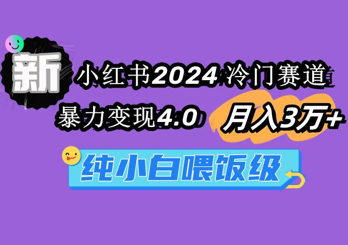 小红书2024冷门赛道 月入3万+ 暴力变现4.0 纯小白喂饭级-布丁源码-专业的网站源码代码分享平台!