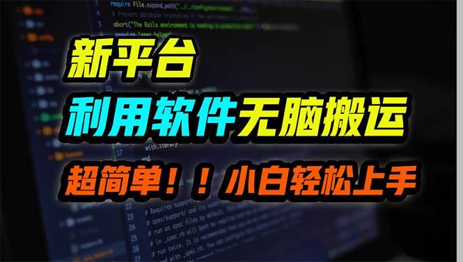 新平台用软件无脑搬运，月赚10000+，小白也能轻松上手-布丁源码-专业的网站源码代码分享平台!