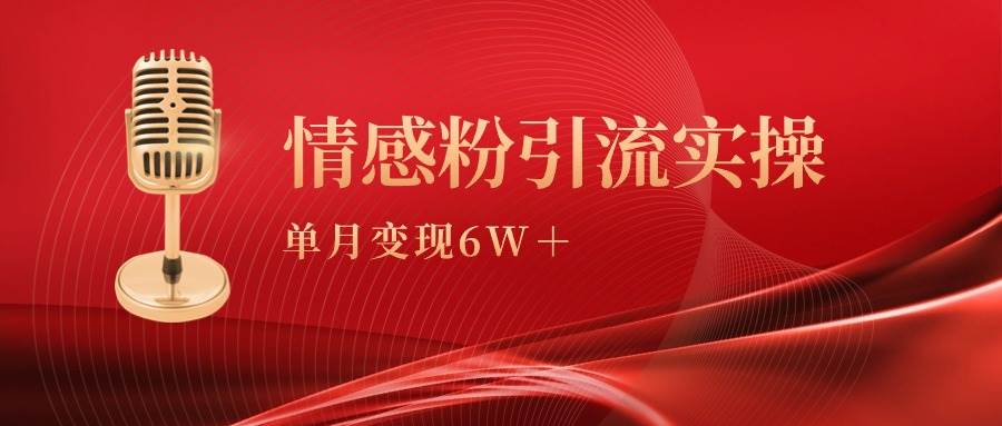 单月变现6w+，情感粉引流变现实操课-布丁源码-专业的网站源码代码分享平台!