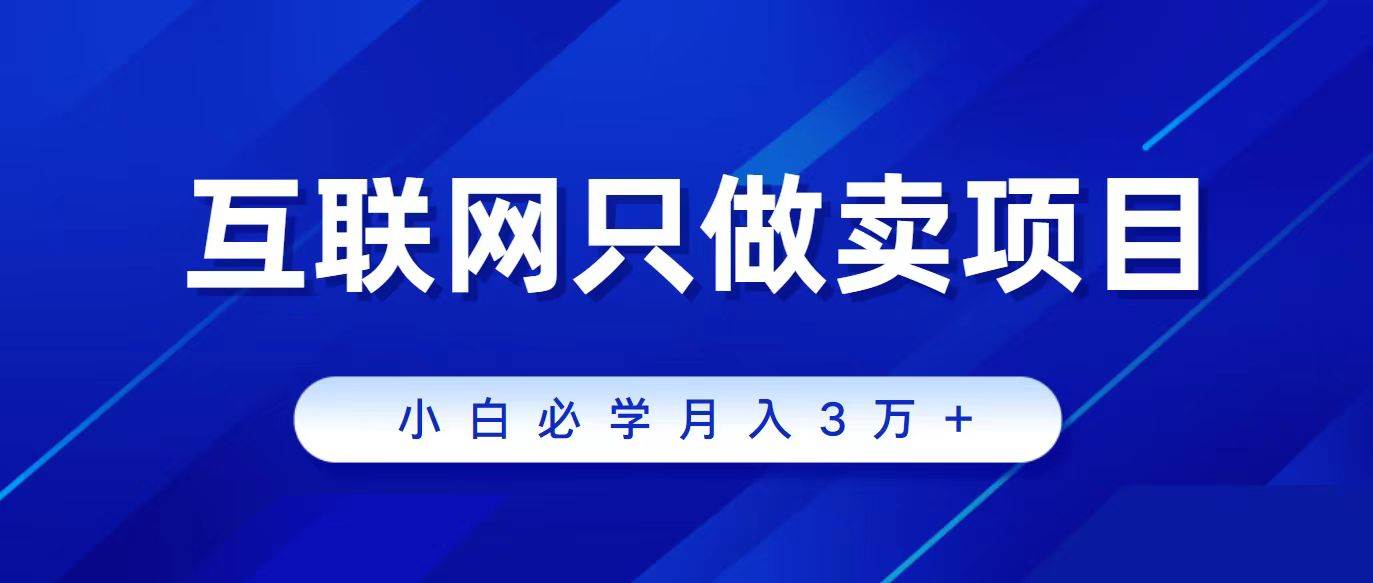 互联网的尽头就是卖项目，被割过韭菜的兄弟们必看！轻松月入三万以上！-布丁源码-专业的网站源码代码分享平台!