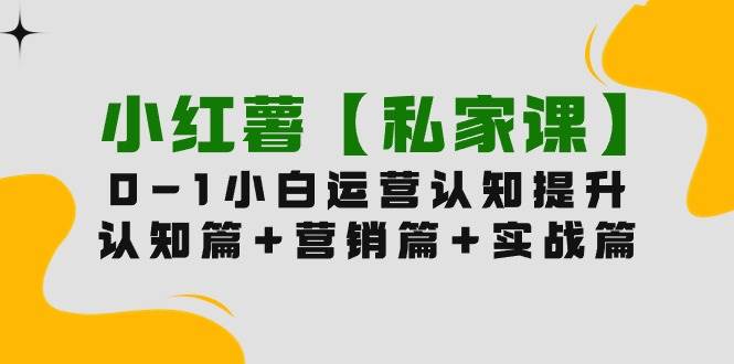 小红薯【私家课】0-1玩赚小红书内容营销，认知篇+营销篇+实战篇（11节课）-布丁源码-专业的网站源码代码分享平台!