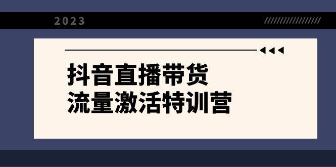 抖音直播带货-流量激活特训营，入行新手小白主播必学（21节课+资料）-布丁源码-专业的网站源码代码分享平台!
