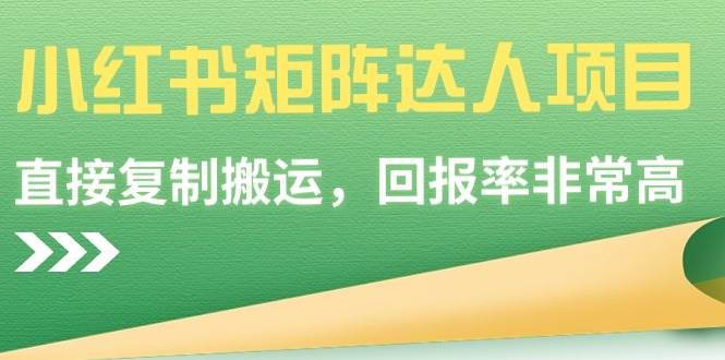 小红书矩阵达人项目，直接复制搬运，回报率非常高-布丁源码-专业的网站源码代码分享平台!