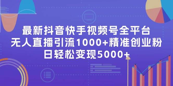 最新抖音快手视频号全平台无人直播引流1000+精准创业粉，日轻松变现5000+-布丁源码-专业的网站源码代码分享平台!