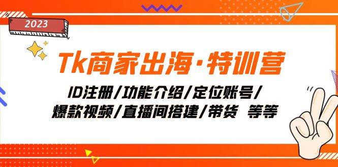 Tk商家出海·特训营：ID注册/功能介绍/定位账号/爆款视频/直播间搭建/带货-布丁源码-专业的网站源码代码分享平台!